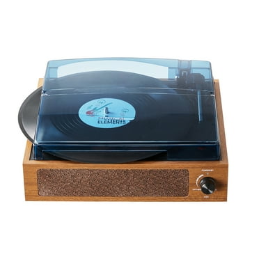 KFFKFF Vinyl Record Player with 3-Speed, Turntable & Belt-Driven with Integrated 3W Speaker and Magnetic Cartridge. Offers Bluetooth, Aux, RCA Outputs for 7, 10, 12-inch Records.