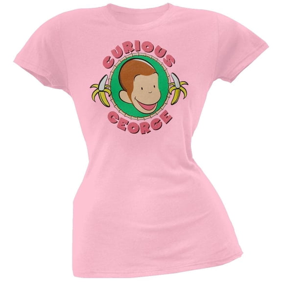 Curious George - Banana Head Juniors T-Shirt - Small