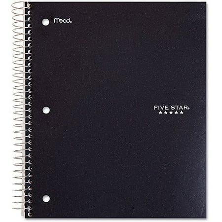 - Five Star Wirebound Notebook, 1 Subject, Wide Ruled, 10 1/2