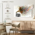 thumbnail image 5 of Elephant Stock Turn It Up Wall Art - Horizontal Canvas Wall Art - Living Room Wall Decor - Music Canvas - White And Beige Decor By Ashvin Harrison - 30" x 20", 5 of 8