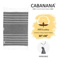 thumbnail image 3 of Juego de 2 toallas de mano de algodón turco Cabanana, color negro, 76 x 51 cm, 3 of 6