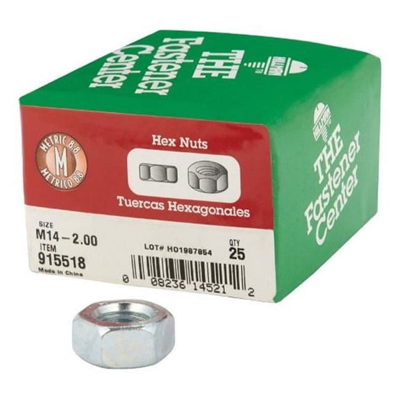 Hillman 915518 M14-2 Hex Steel Nut  Box of 25