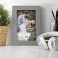 thumbnail image 5 of Modern Rustic Gray Solid Wood Picture Frame, 5 of 5