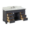 thumbnail image 2 of Elizabeth 60" Single Bathroom Vanity with Marine Gray Cabinet and Quartz Top, 2 of 6