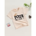 thumbnail image 5 of Aojekbee Toddler Boys Birthday Shirts Fashion Short Sleeve Round Neck Excavator Letter Print Tops Kid T-Shirts, 5 of 10