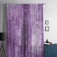thumbnail image 5 of Purple Semi Sheer Curtains Drapes for Living Room,Bedroom,French Doors Window 63 Inches Long,Retro Oil Painting Modern Abstract Art Aesthetics Rod Pocket Chiffon Curtain Drapery Voile Drape Panel, 5 of 6