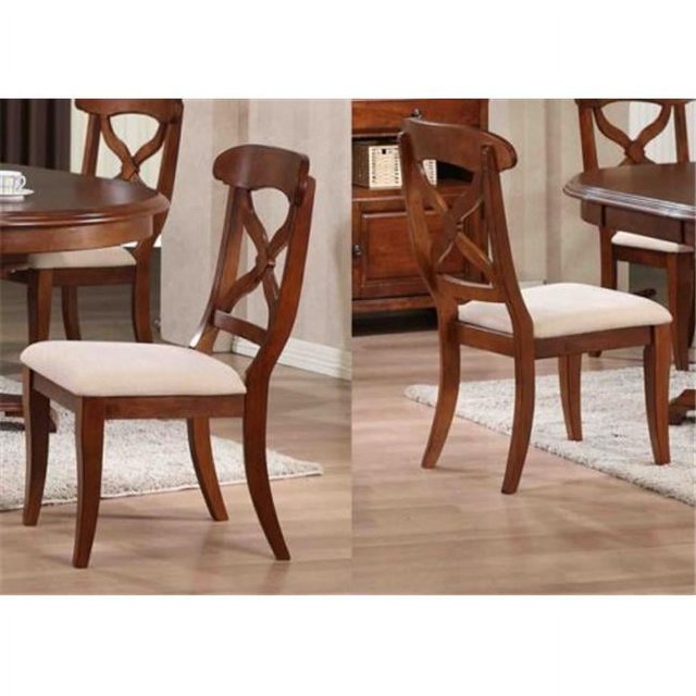Sunset Trading Napoleon Dining Chair, Chestnut (Set of 2)