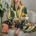thumbnail image 6 of Picia Cat Hiding In Potted Plants Pattern Women’s Long-Sleeve Sleepwear Set - Soft 2-Piece Loungewear with Pockets, Comfy PJs for Relaxing Nights-Medium, 6 of 7