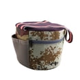 thumbnail image 2 of Taburete de jardín portátil, asiento de camping, ligero y portátil, con bolsa, reposapiés versátil, silla para desherbar, para césped, deportes al Rojo, 2 of 8