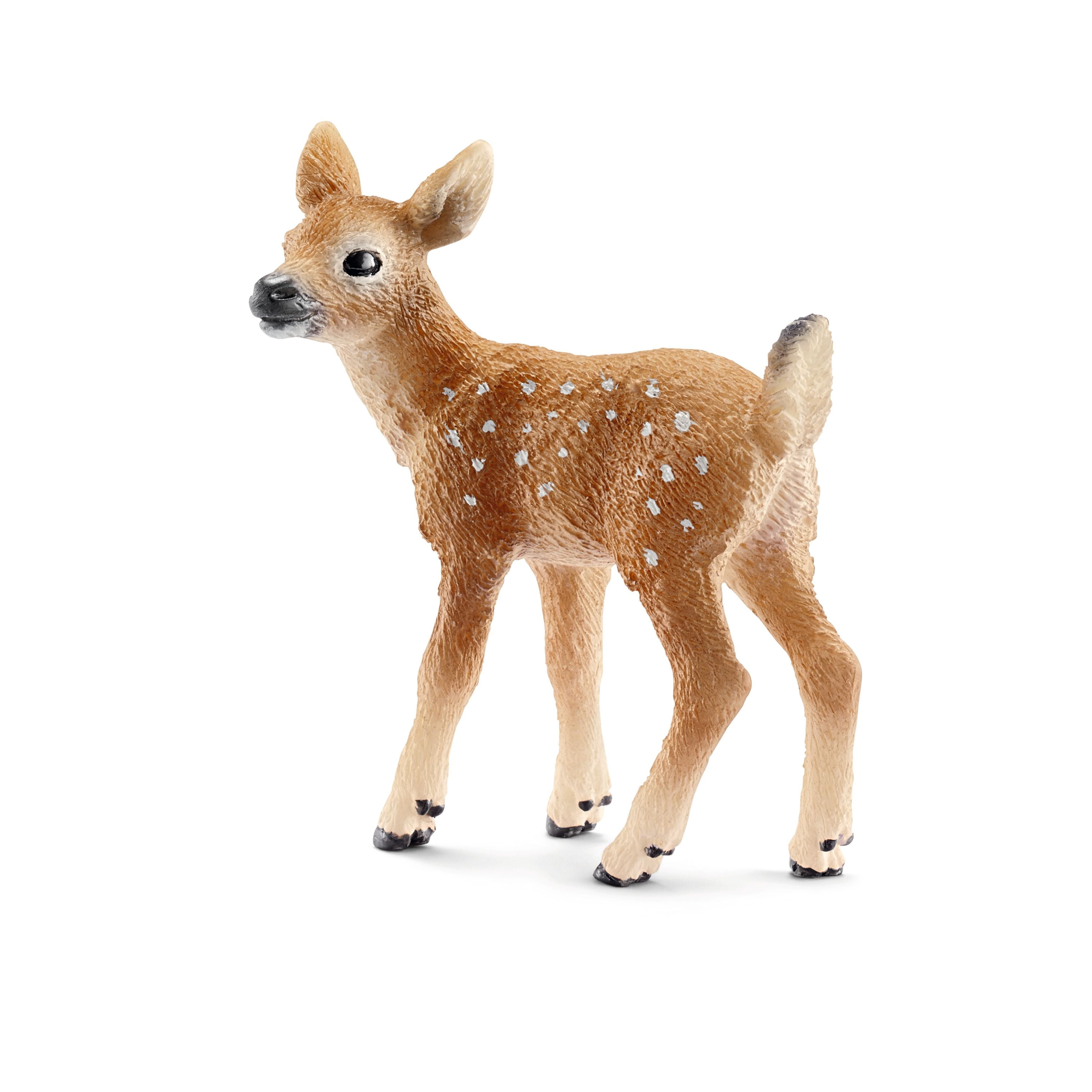 Schleich WHITE TAIL DEER & FAWN plastic toy wild zoo Woodland animal  NEW 