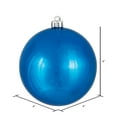 thumbnail image 2 of Vickerman 4" Blue Shiny Ball Ornament, 6 per Bag, 2 of 5