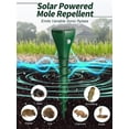 thumbnail image 2 of PATIOEASY 8 Pack Solar Powered Mole Trap with Screw-Shape Stakes, Mole Repellent, Ultrasonic Mouse Repellent, Safe and Effective Big Rats Controlfor Garden, Lawn, Yard, Farmland, 2 of 7
