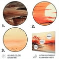 thumbnail image 3 of Designart "Peach Brown Sunrise Splendor Dawn s Warmth" Sunrisesunset Metal Wall Decor, 3 of 5