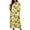 Yellow, variant on SELONE Halloween Nightgowns for Women Plus Size Nightshirts Pumpkin Skeleton Long Sleeve Maxi Dress Vacation Homewear