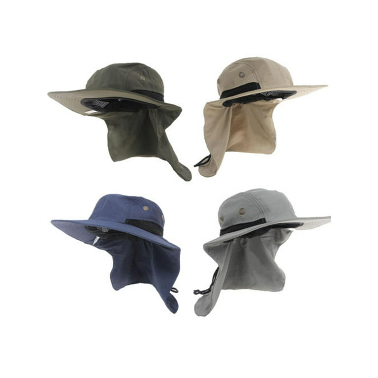 wybzd Outdoor Sun Hat Neck Flap Boonie Hat Fishing Hiking Safari