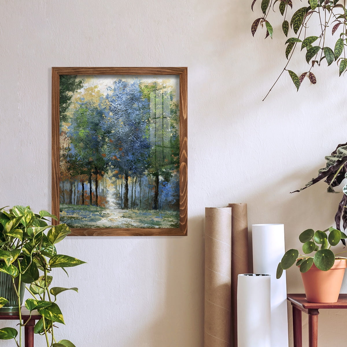 Afternoon Light -Framed Print w/glass-Walnut