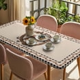 thumbnail image 3 of Western Texas Star Vintage Table Cloths for 3 Foot Rectangle Tables, Rustic Wreath Black Beige Plaid Patio Waterproof Elastic Fitted Tablecloths, Washable Rectangular Table Cover for Camping, 3 of 8