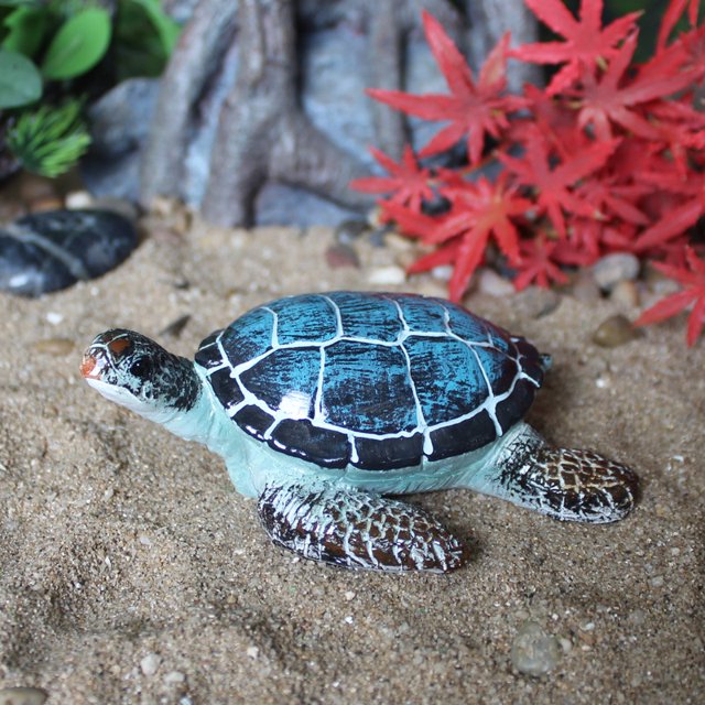 Adornos de tortugas artesanales de resina, micropaisaje para jardín, acuario, decoraciones para el hogar, comercio exterior, piezas colgantes de tortugas