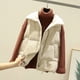 thumbnail image 2 of Chaquetas para mujer, chaleco de bolsillo, chaqueta corta, invierno, sin mangas, cuello vuelto, cremallera, prendas de vestir exteriores sólidas Odeerbi ODB-3, 2 of 5