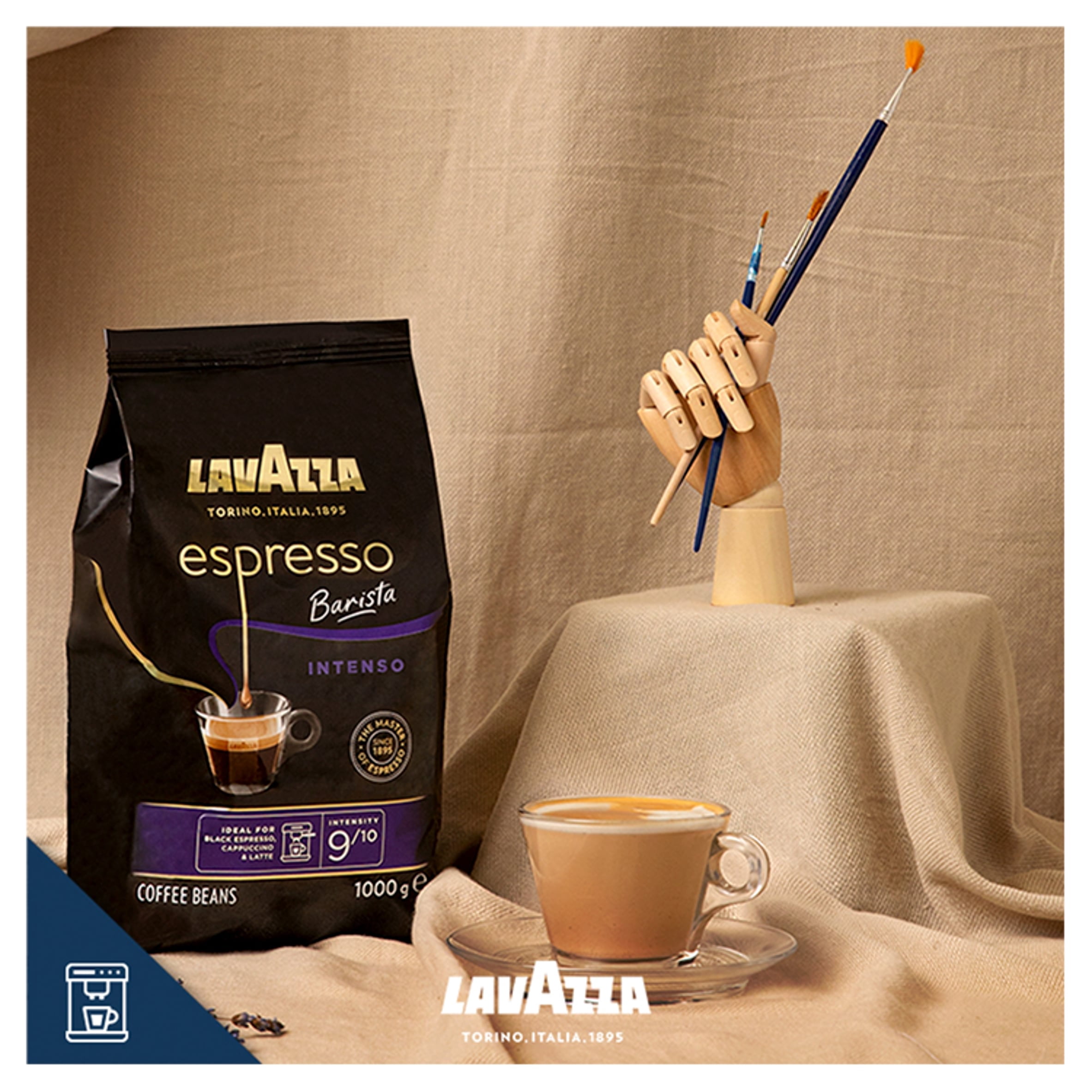 Lavazza Espresso Barista Coffee Beans - Intenso 1000g Imported from Britain