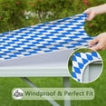 thumbnail image 6 of Blue White Checkerboard Checkered Pattern Square Fitted Tablecloth with Elastic Edge,Square Table Cover,Washable Elastic Table Cover for Home Kitchen Party Decor 36"x36", 6 of 6