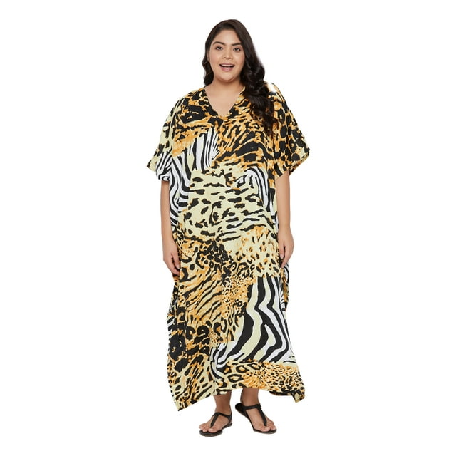 Caftans Longs pour Femmes Grande Taille Robe Caftan Robe de Soirée Fête Été Plage Robe d'Été Manches Kimono Longues Robes Décontractées en Ligne