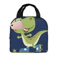 thumbnail image 1 of Disketp Dino Playing Roller Skate Bolsa Térmica para Almuerzo para Hombre y Mujer, Ideal para Trabajo, Senderismo y Picnic, 1 of 8