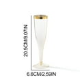 thumbnail image 4 of 30 Pcs Gold Rimmed Plastic Champagne Glasses Clear Plastic Cups One-time Cocktail Cups for Wedding Birthday Holiday Party Bars, 4 of 10