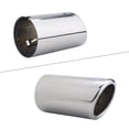 thumbnail image 3 of 1 PAR DE PUNTAS DE SILENCIADOR DE EBBOS DE ESCAPE DE AUTOMÓVIL DE ACERO INOXIDABLE 143 mm/5,6 PULGADAS 102 MM/4 PULGADAS REMPLAZO DE PUNTAS DE SILENCIAYOR DE TUBO DE ESCAPE 67, 3 of 7