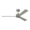 Monte Carlo Rozzen 52" Ceiling Fan with 3 blades - Brushed Steel - 3ROZR52BS