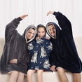 thumbnail image 5 of Siberian Husky Blanket Hoodies for Kids 6-13YR Oversize Wearable Blanket Hoodies for Boys Girls Teens, 5 of 7