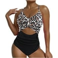 thumbnail image 1 of Acyse Womens Bikinis for Summer Clearance Juniors New Cute Big Size Hanging Neck Strap Backless Swimsuit, 1 of 3