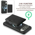 thumbnail image 7 of Detachable Wallet Case for Google Pixel 10 Pro XL Card Slots Holder, Premium PU Leather Magnetic Cover Wireless Charging, Shockproof Removable Flip Kickstand Protective Case, Black, 7 of 7