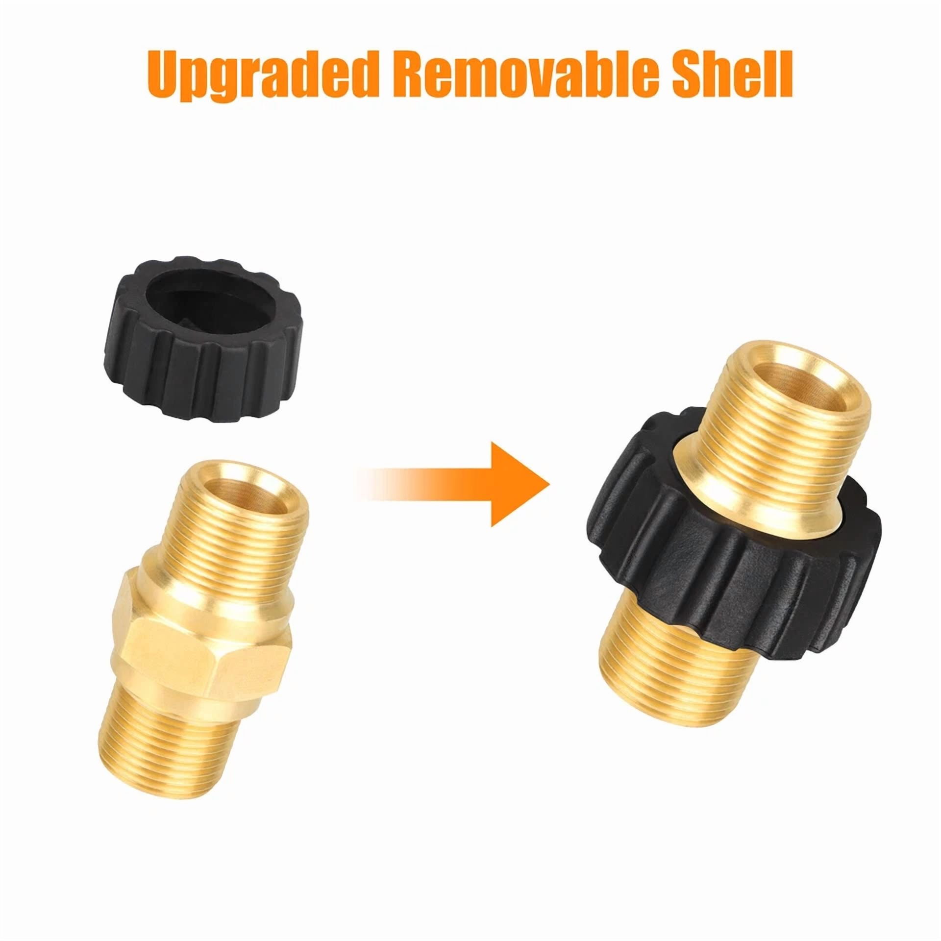 CIRCLE- 2X M22-14Mm Quick Connect Hose Adapter 5000Psi Pressure Washer Connector Fitting