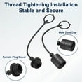 thumbnail image 4 of Uxcell 4 Set 3/4 ISO-A Hydraulic Hose Male Dust Cap & Female Plug Cover, Black, 4 of 7