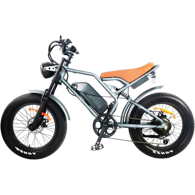 Bicicleta Eléctrica Bluelander, Velocidad Máxima de 51 km/h, Potencia del Motor de 750W, Batería de 48V, 7 Velocidades y Frenos de Disco