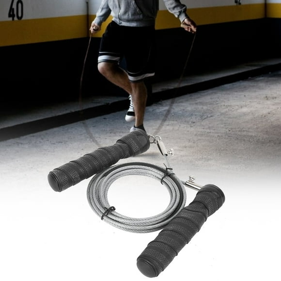 Fitness Rope Skipping,Steel Wire Black Adults Bearing Rope Skipping Adjustable Rope Skipping Class Leading Features
