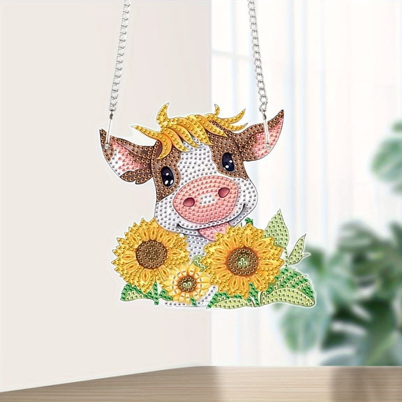 Sunflower Happy Cow Diamond Art Painting Kit Wall Hanging