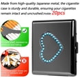 thumbnail image 5 of Fashion Blue Heart Decal Metal Cigarette Case 84 mm 3.34 inch Extra Large 20pcs Capacity,RFID Blocking Credit Card Wallet (Black), 5 of 7