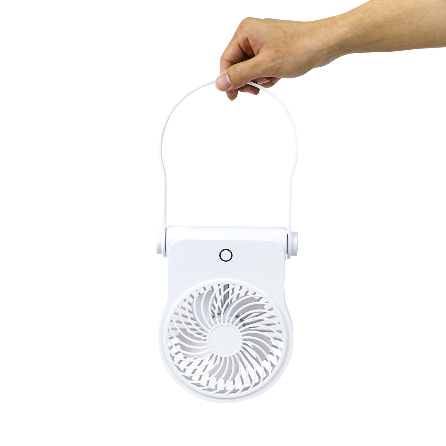 (2 pack) Mainstays 4 in On-the-Go Folding Personal Fan for Stroller, Car Seat and Treadmill, White