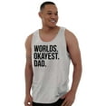 thumbnail image 4 of Worlds Okayest Dad Fathers Day Family Tank Top Sleeveless Tee Men Brisco Brands L, 4 of 5