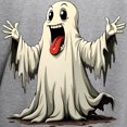 thumbnail image 3 of CafePress - Ghost With A Funny Face - Pullover Hoodie, Hooded Sweatshirt, 3 of 3