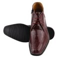 thumbnail image 2 of LIBERTYZENO Mens Genuine Leather Animal Print Ankle Boots, Burgundy, 2 of 6