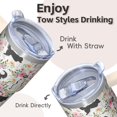 thumbnail image 4 of 20OZ Dog Pattern Christmas Tumbler with Handle Stainless Steel Double Wall Cup Unique Birthday Christmas Gifts for Dog Lovers Women Men Maintains Drink Temperature All Day, 4 of 6