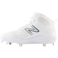 thumbnail image 4 of New Balance Men's Fresh Foam X 3000V6 Synthetic Mid Metal Baseball Cleats White/White Medium 7.5, 4 of 6
