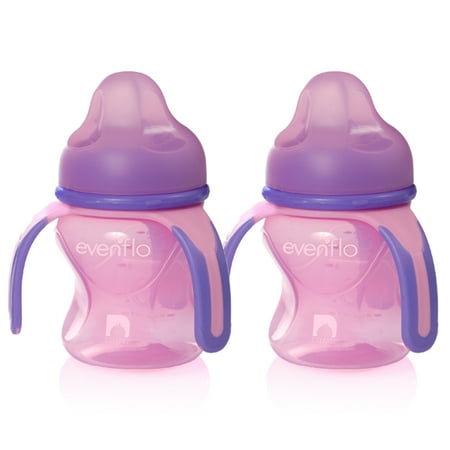 Evenflo Feeding Advanced Soft Spout Trainer Sippy Cup - 5oz, Pink/Purple, 2ct