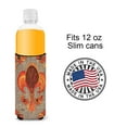 thumbnail image 4 of Carolines Treasures 8744MUK Thanksgiving Turkey Fleur de lis Ultra Hugger for slim cans Slim Can multicolor, 4 of 6