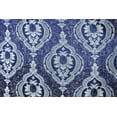 thumbnail image 5 of Luxury Jacquard Curtain Panel with Attached Waterfall Valance, 54 by 84-Inch LANA Navy Blue (2-Panels), 5 of 8