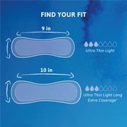 TENA Sensitive Care Ultra Thin Light Incontinence Pads for Women, 30 ct