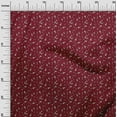 thumbnail image 3 of oneOone Cotton Silk Maroon Fabric Musical Instruments Quilting Supplies Print Sewing Fabric By The Yard 42 Inch Wide, 3 of 5